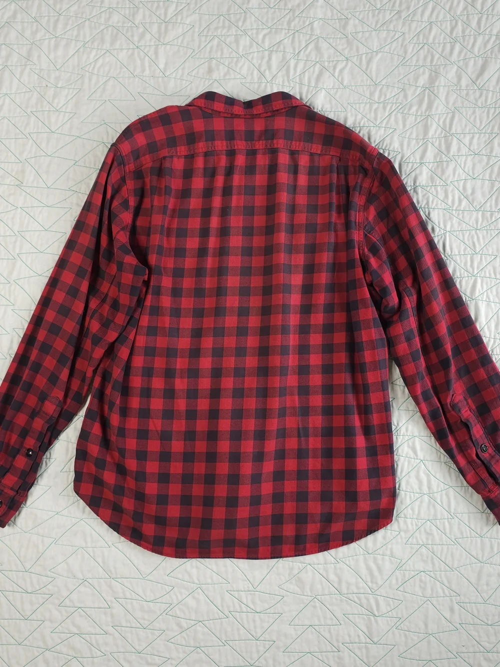 J Crew Red Black Buffalo Plaid Cotton Long Sleeve Button Up Shirt